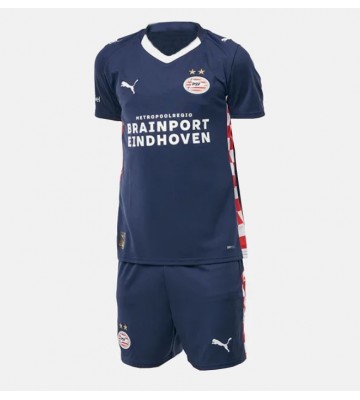 PSV Eindhoven Udebanetrøje Børn 2025-26 Kortærmet (+ Korte bukser)